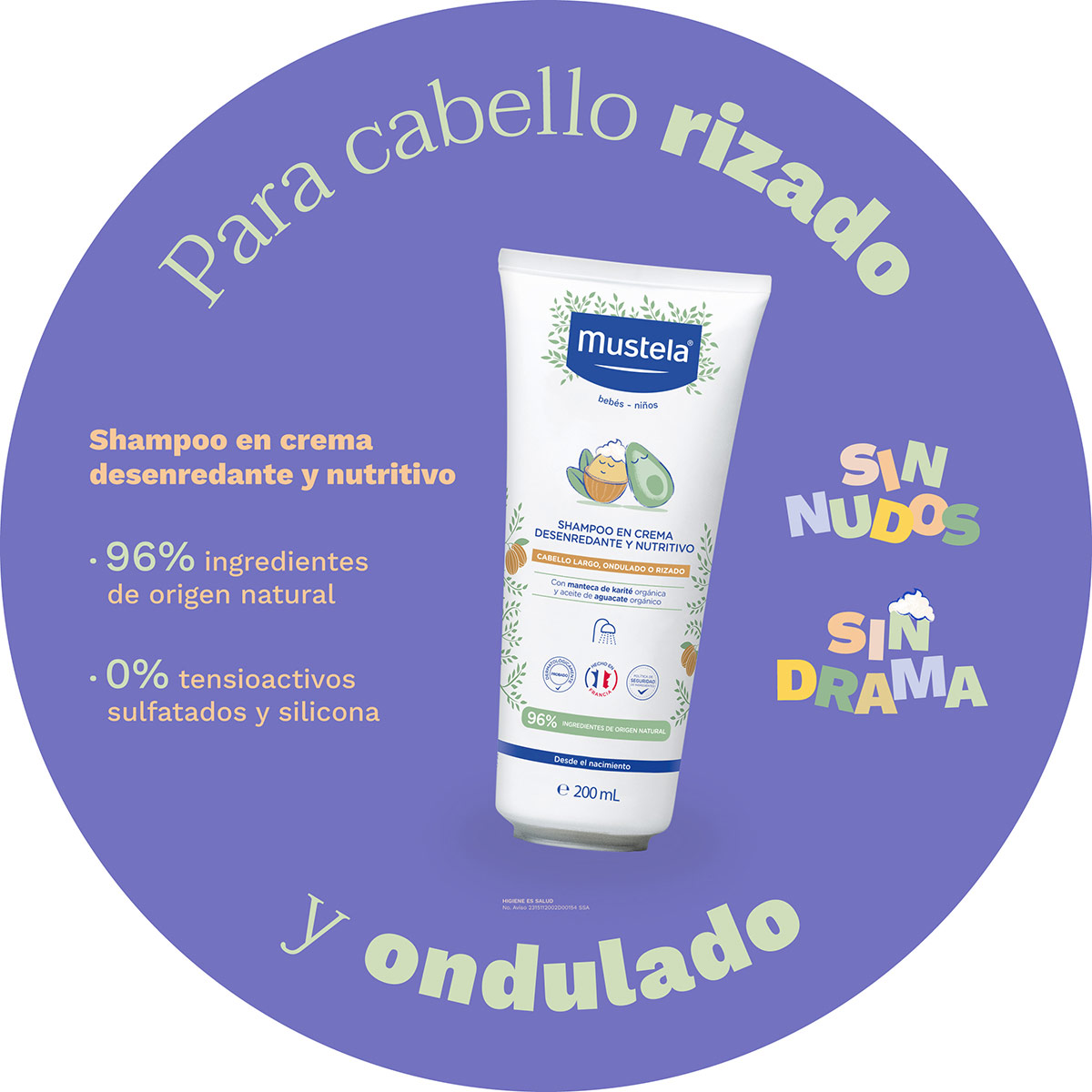 Mustela Shampoo En Crema Desenredante y Nutritivo 200 ml image number null