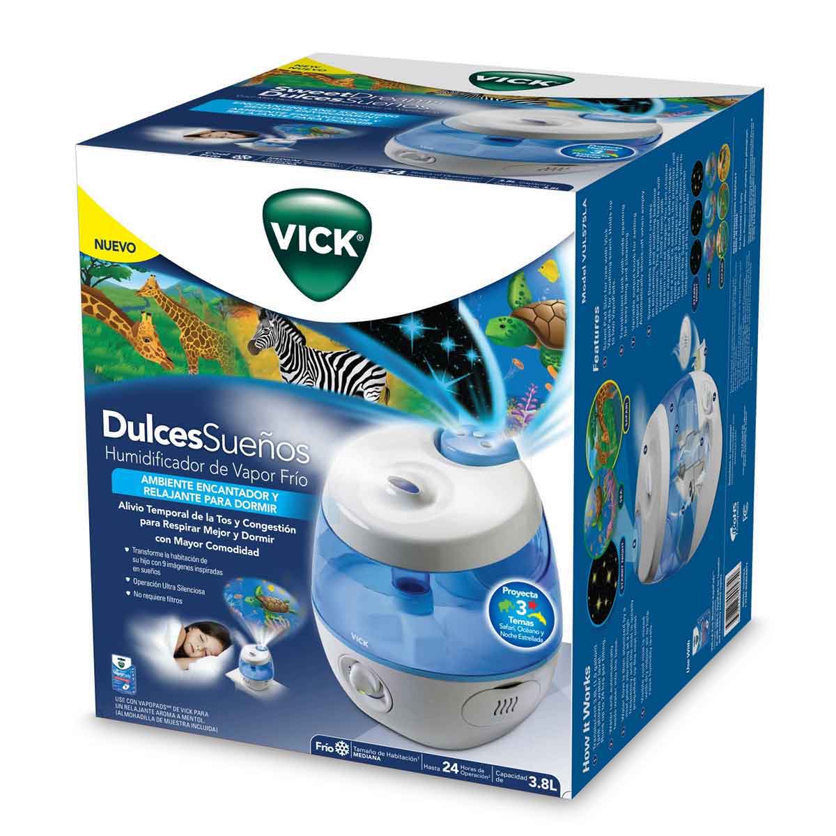 Humificador De Vapor Frio Dulces Sueños Vick Vul575-La Revlon image number null