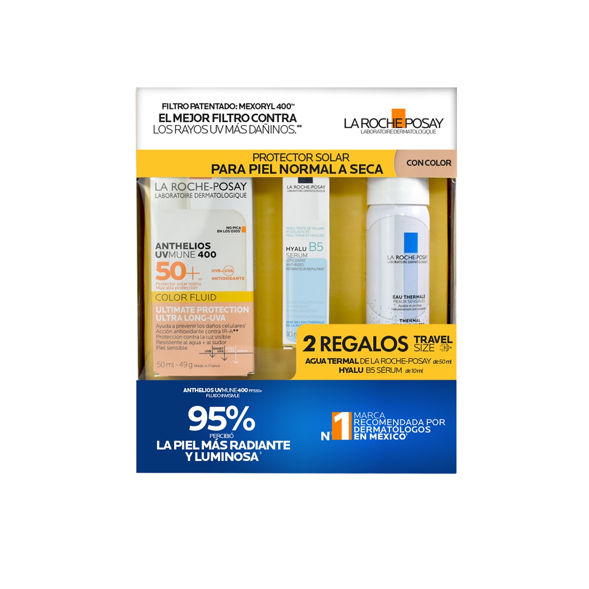La Roche Posay Rutina De Protecci&oacute;n Solar Para Piel Normal A Seca Con Color image number null