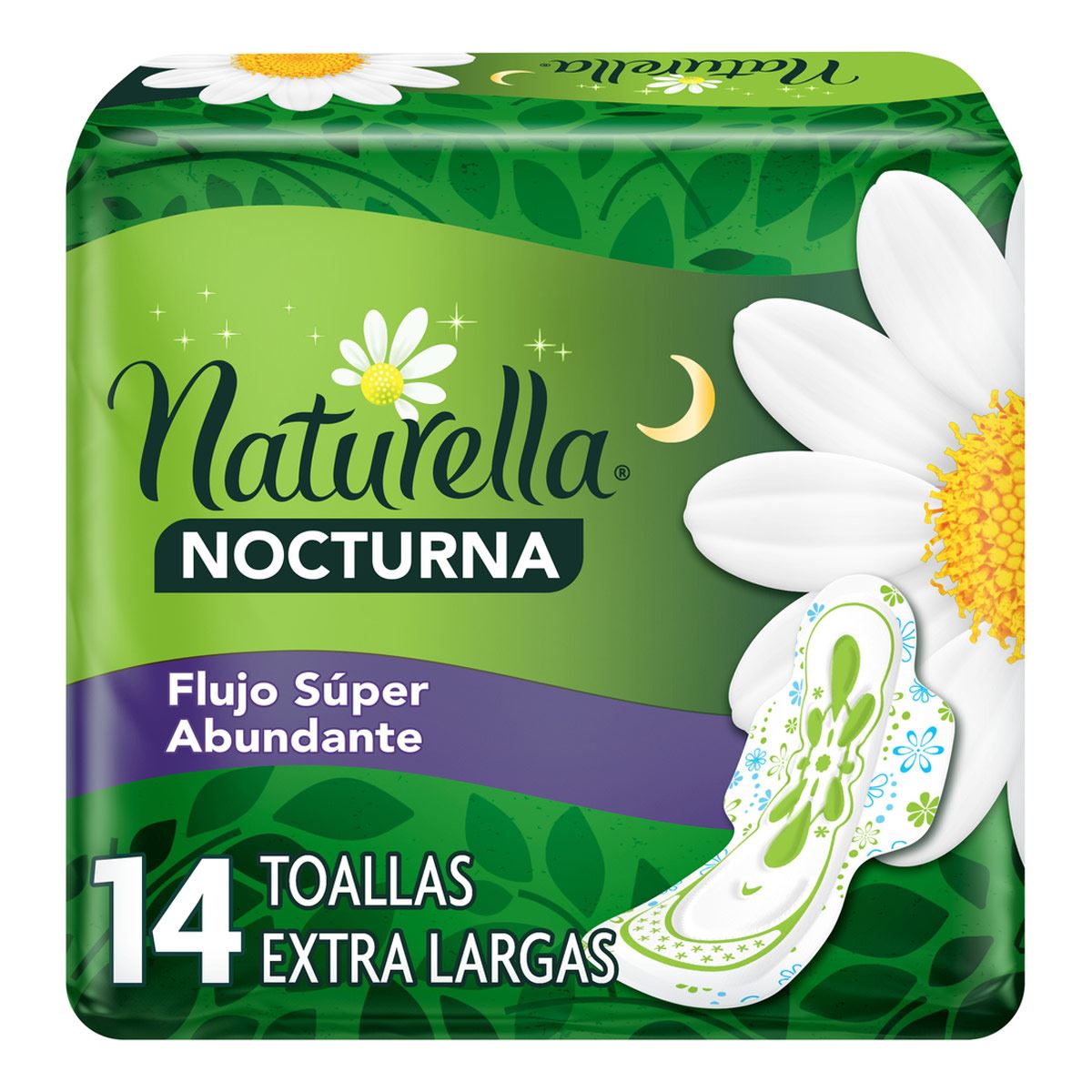 Toalla femenina nocturna extralarga c/14pz Naturella image number null