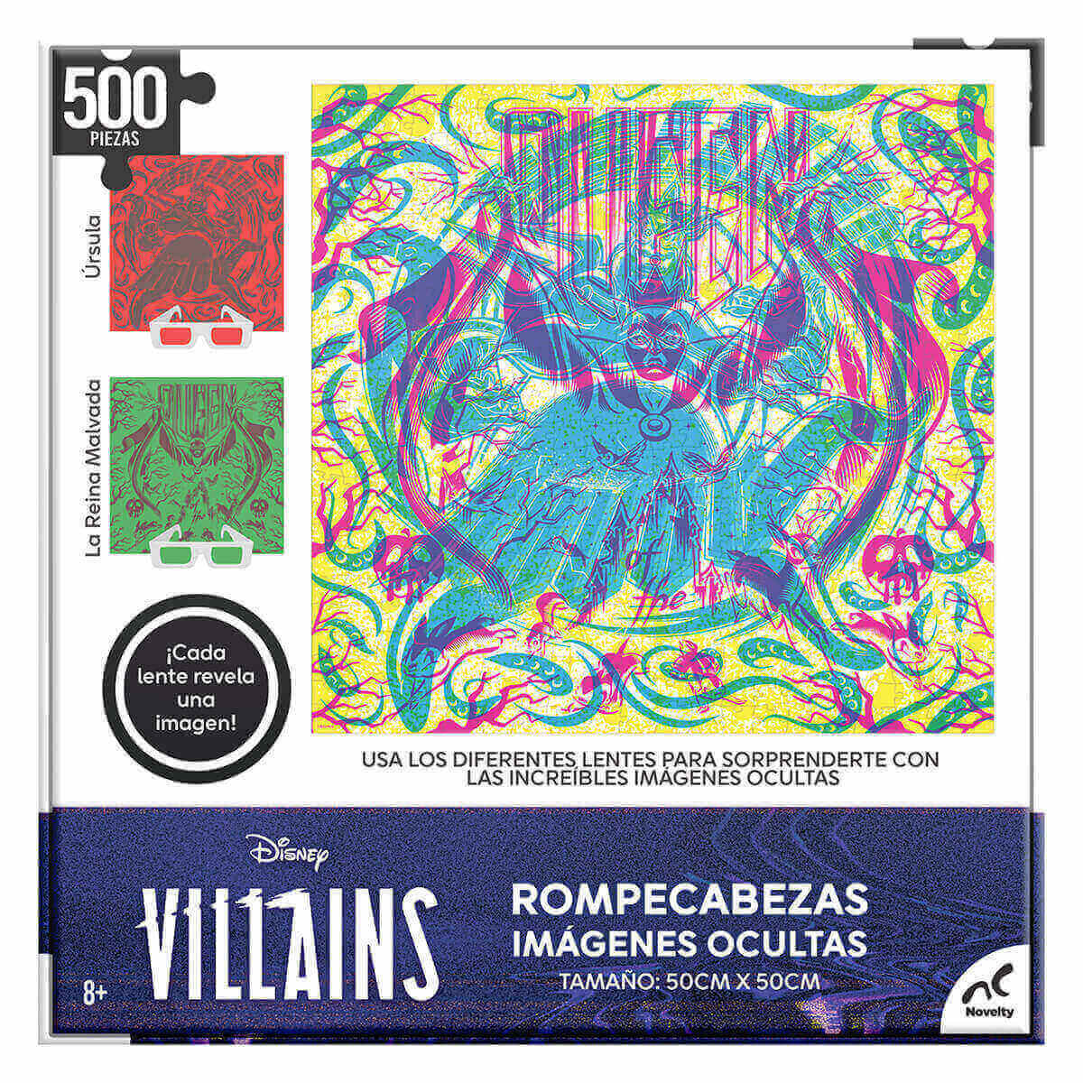 Rompecabezas Im&aacute;genes Ocultas Villains 500 piezas image number null