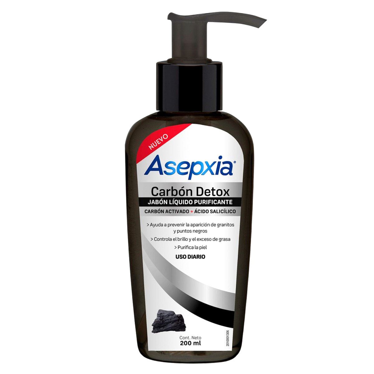 Asepxia Carbón Jabón Líquido 200 ml Global image number null