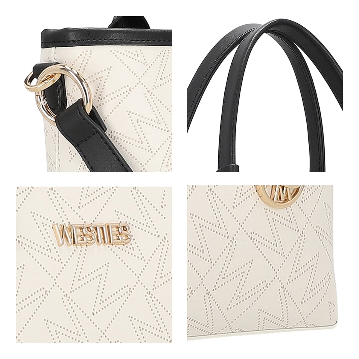 Bolsa Satchel Color Negro/Blanco para Mujer Westies image number null