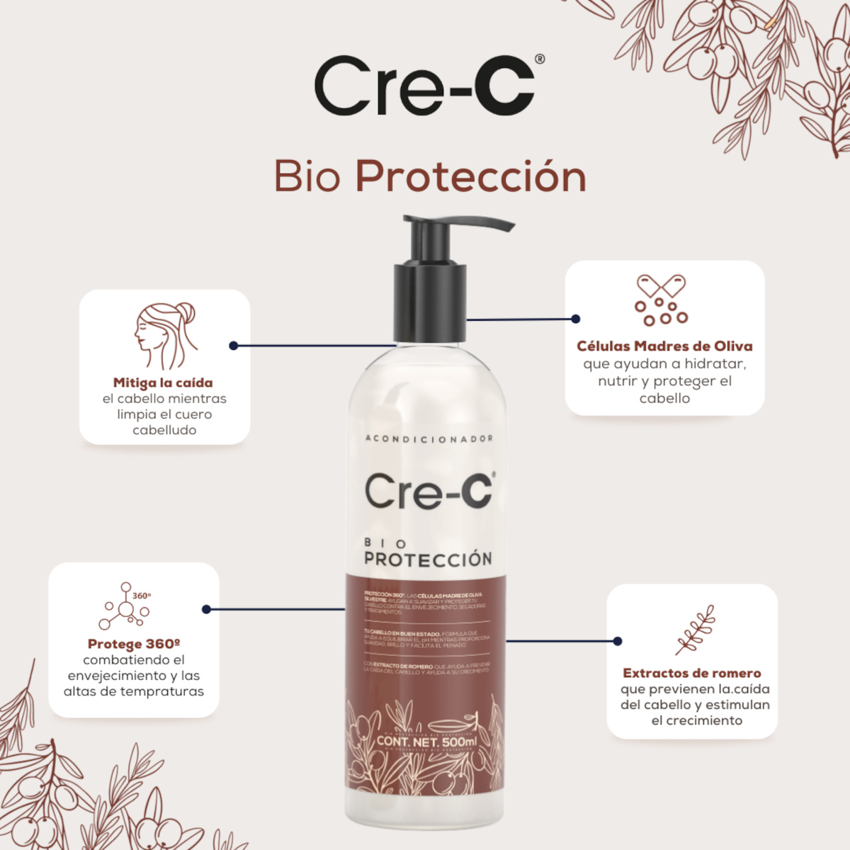 Acondicionador Cre-C Bio Protecci&oacute;n 500ml image number null