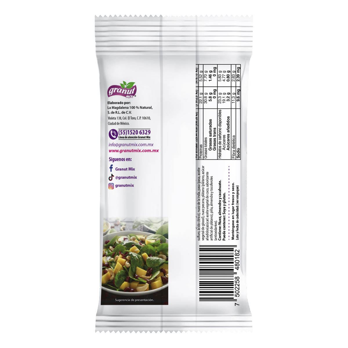 Mezcla de Frutas y Semillas Horneado/Deshidratado Granut Mix Nutri Mix 50 g image number null