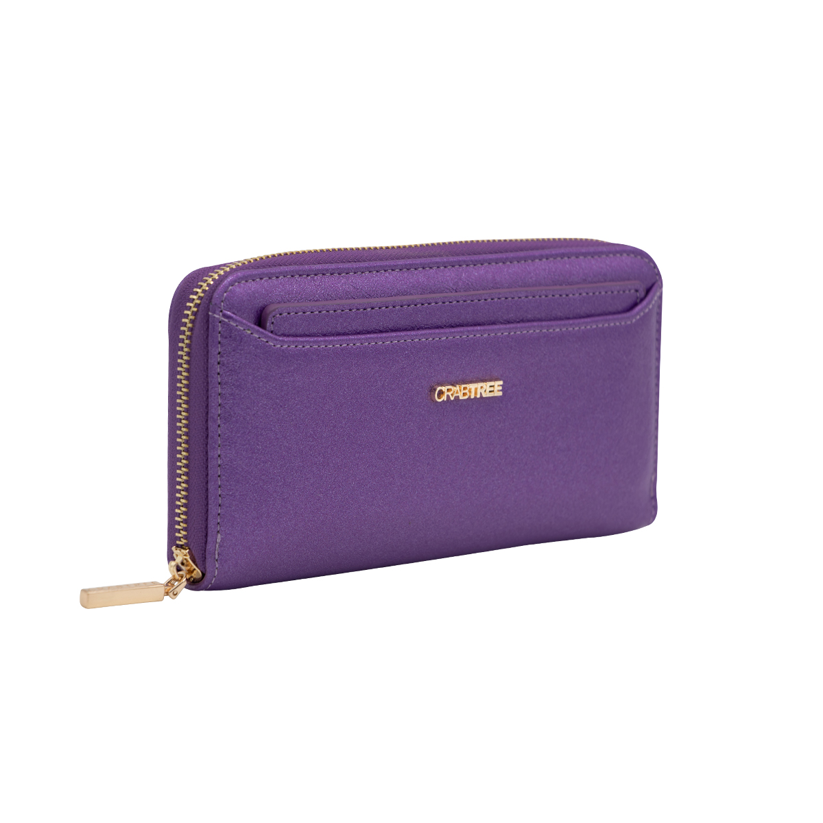 Cartera  Crabtree Morado Met&aacute;lico Para Mujer image number null