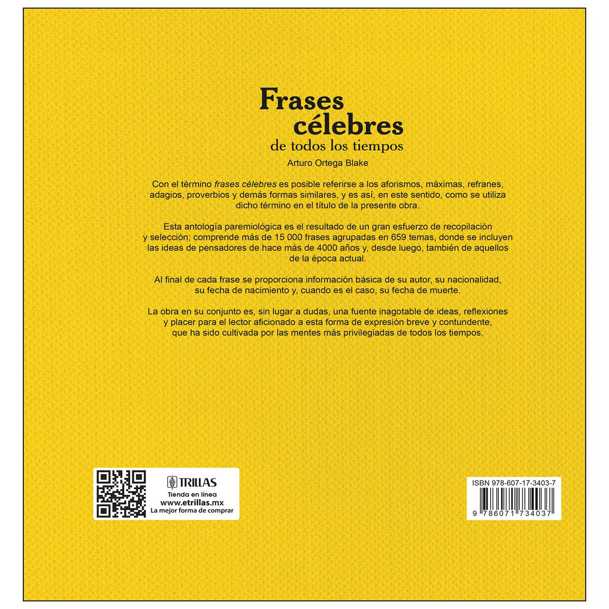 Frases C&eacute;lebres De Todos Los Tiempos (Pasta Tela) image number null