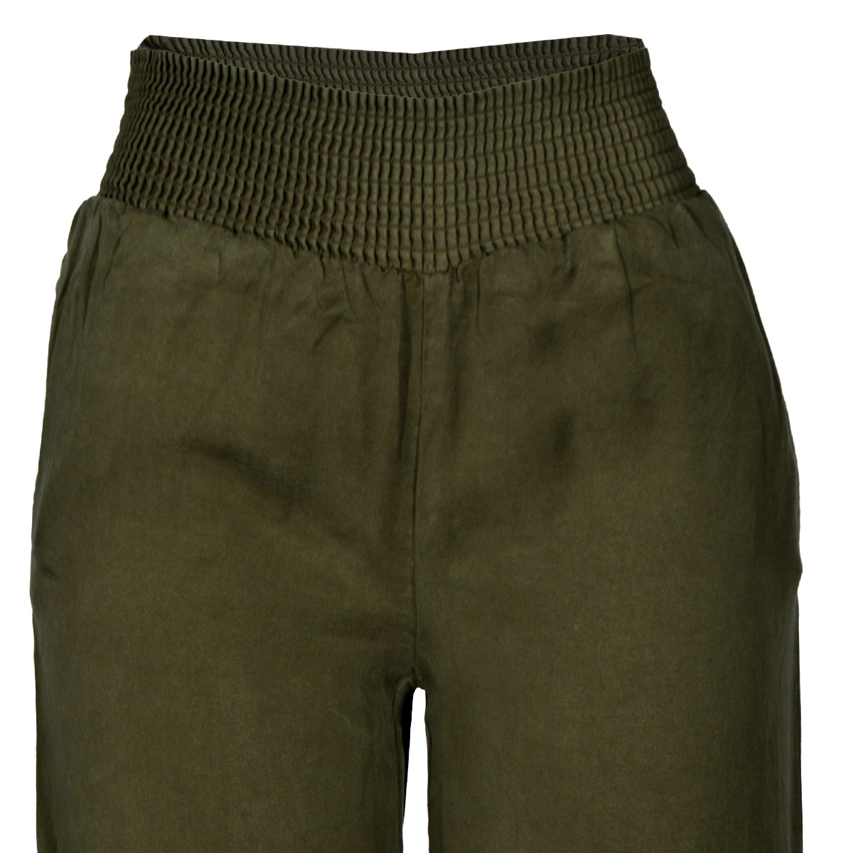 Pantal&oacute;n Liso Pata Ancha Philosophy Color Verde Talla Grande para Mujer image number null