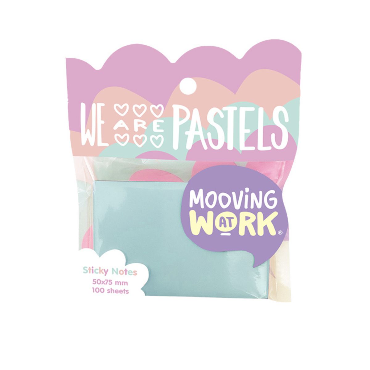 Paquete De Notas Adhesivas En Colores Pastel 50X75  mm Mooving image number null