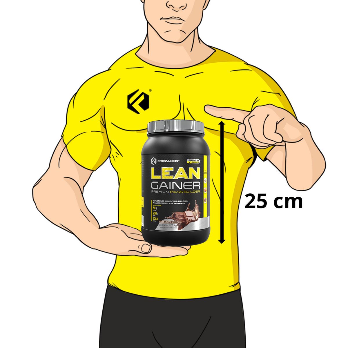 Proteína Lean Gainer 1.81 Kg Chocolate Forzagen image number null