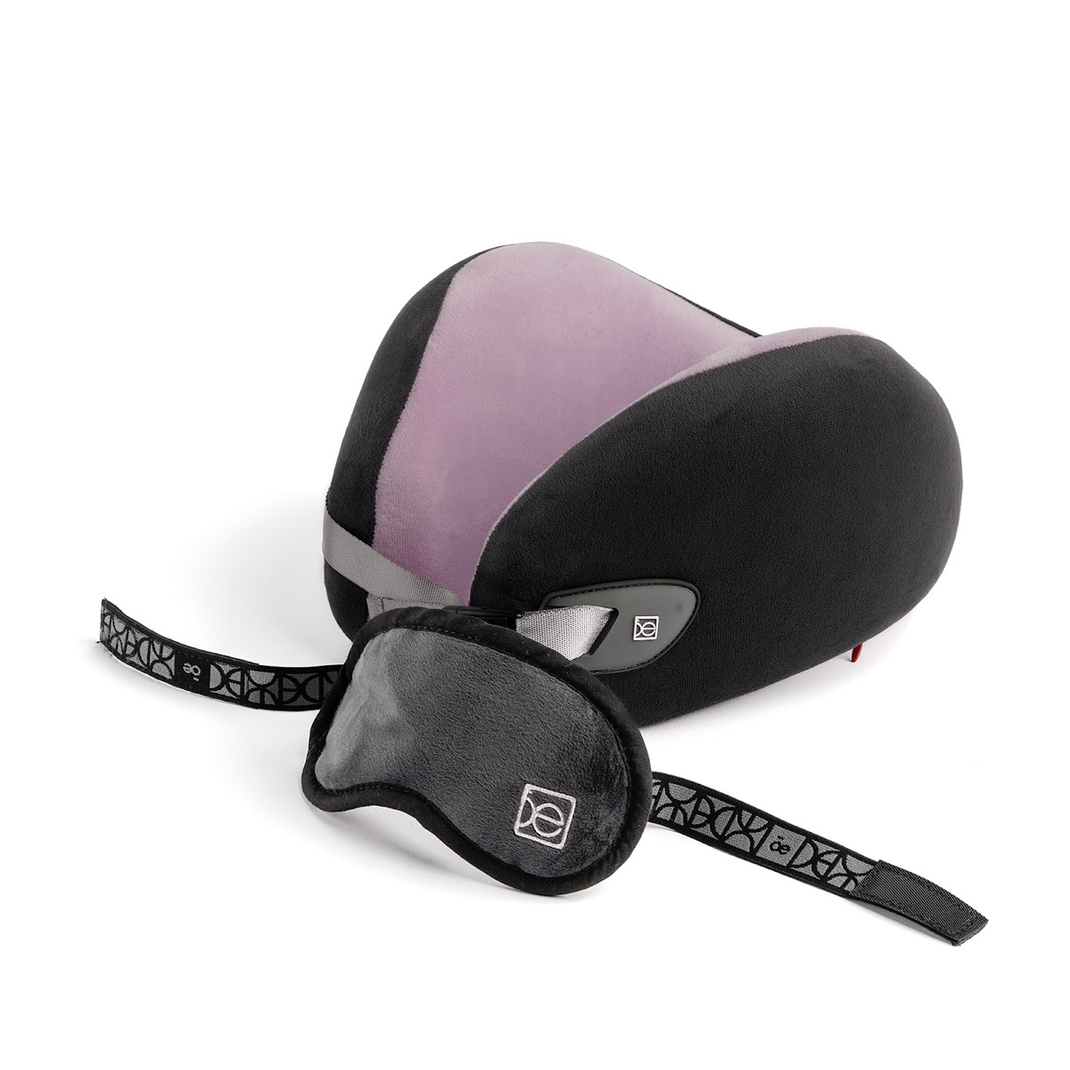 Almohada De Viaje Con Antifaz Gris Rosa Cloe image number null