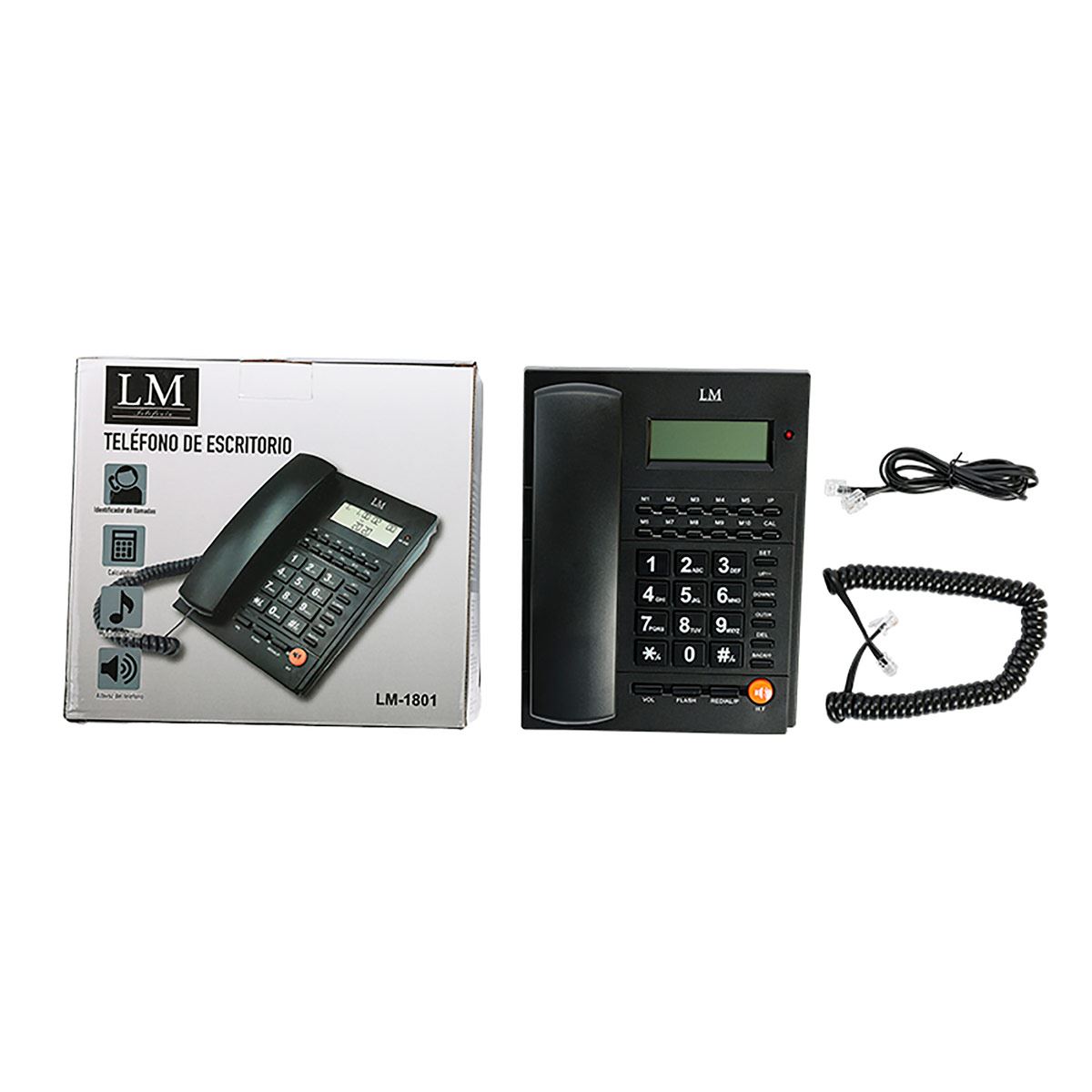 Tel&eacute;fono De Escritorio Al&aacute;mbrico LM-1801 image number null