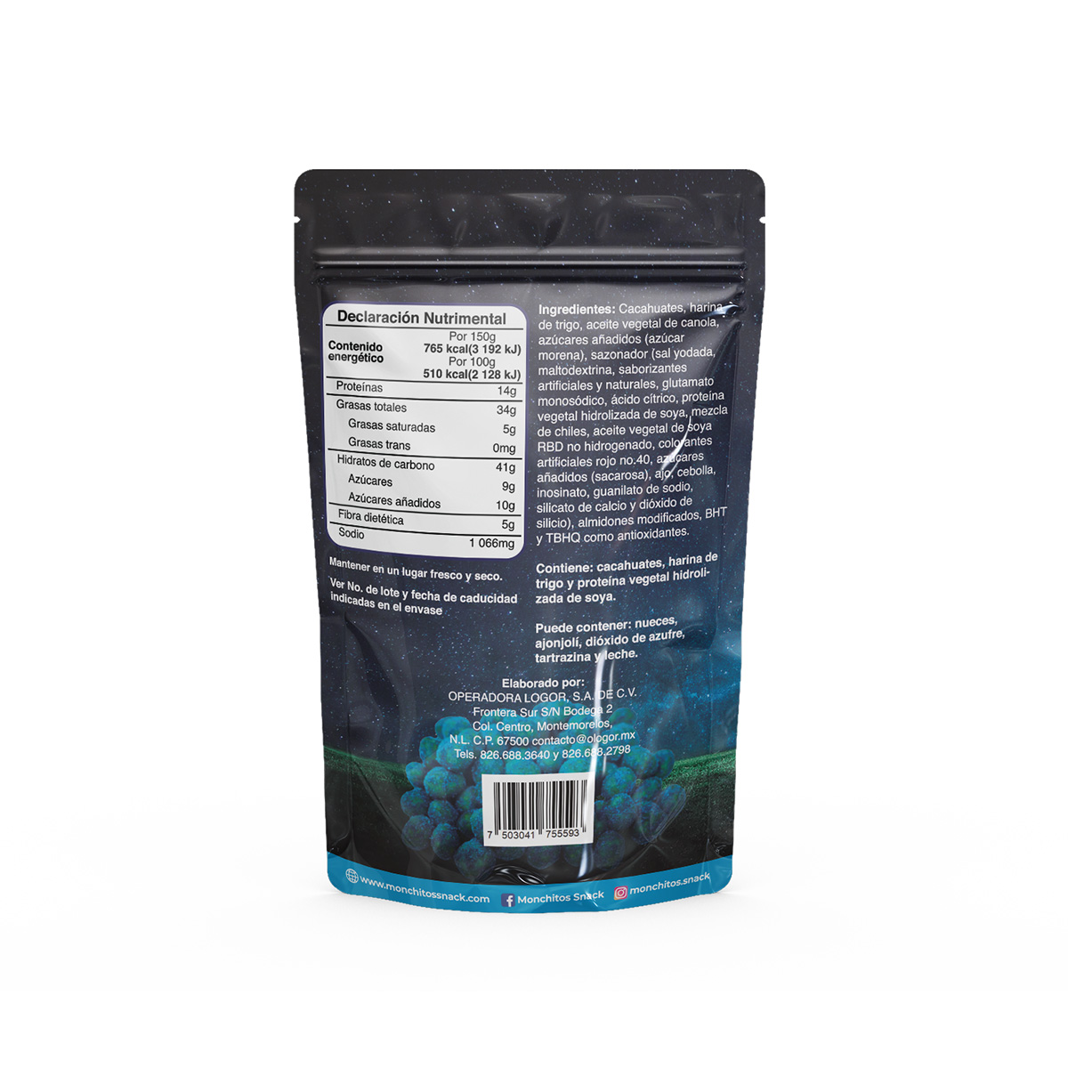 Cacahuate Estilo Japones Azul 150 g Alien Nuts image number null