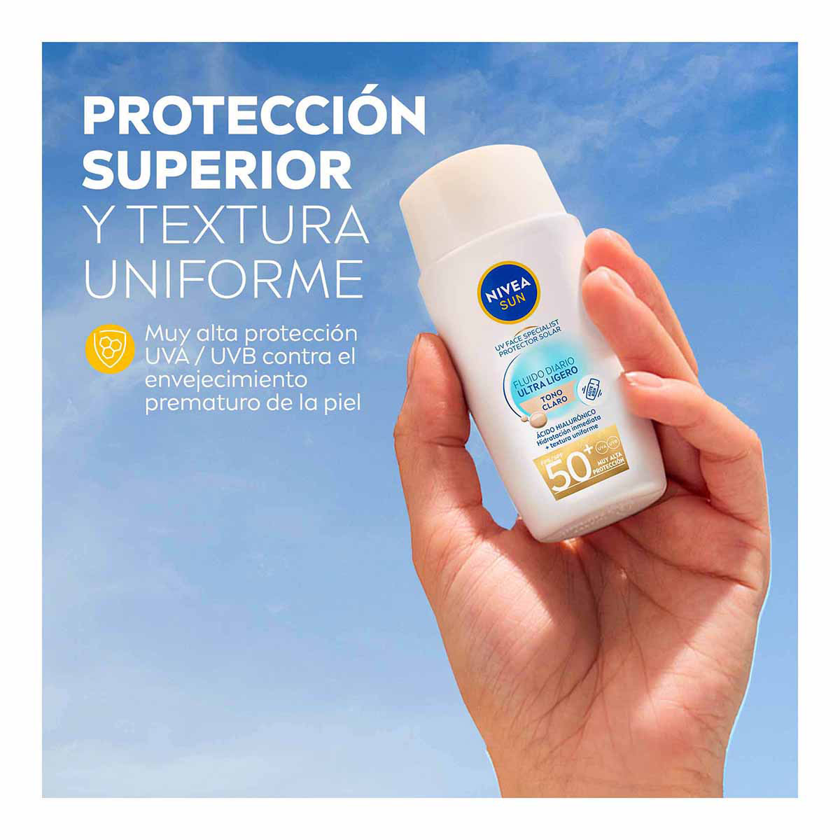 Protector Solar Fluido Tono Claro 40 ml Nivea image number null