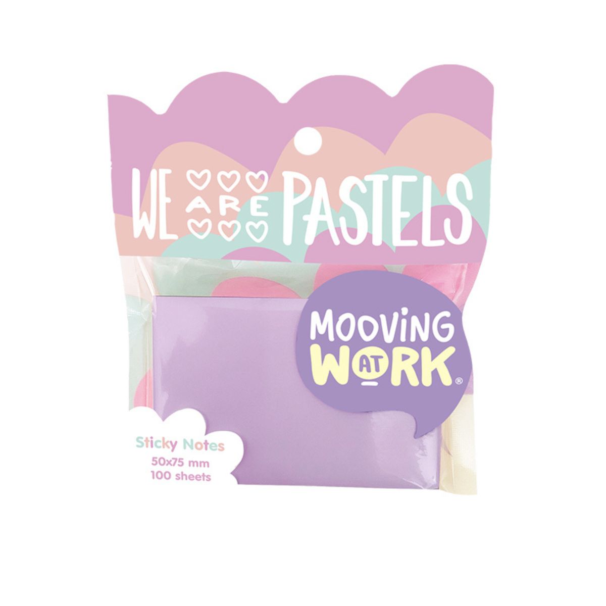 Paquete De Notas Adhesivas En Colores Pastel 50X75  mm Mooving image number null