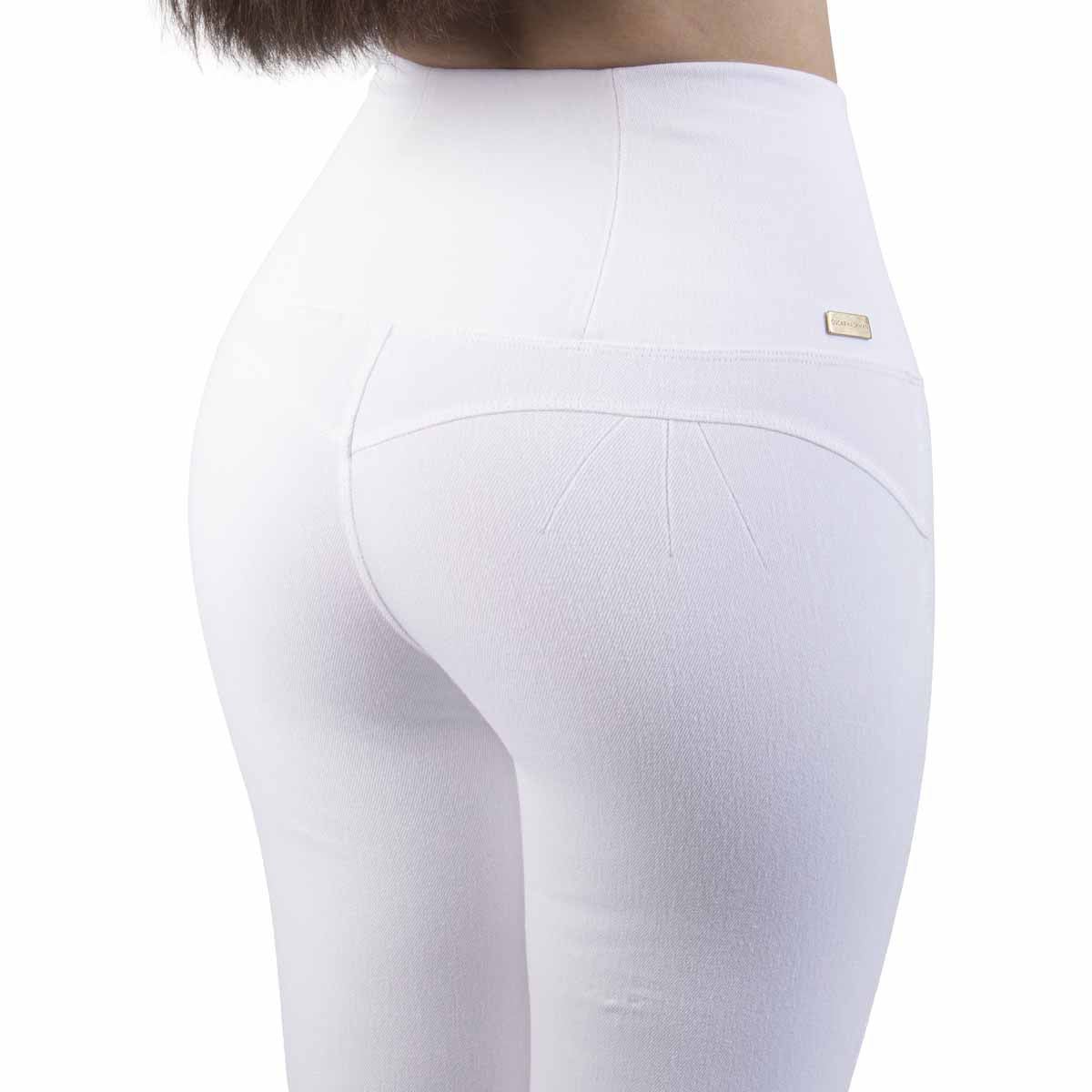 Leggin stretch control Oscar Hackman modelo OH-LEGSCON color blanco talla extragrande dama image number null