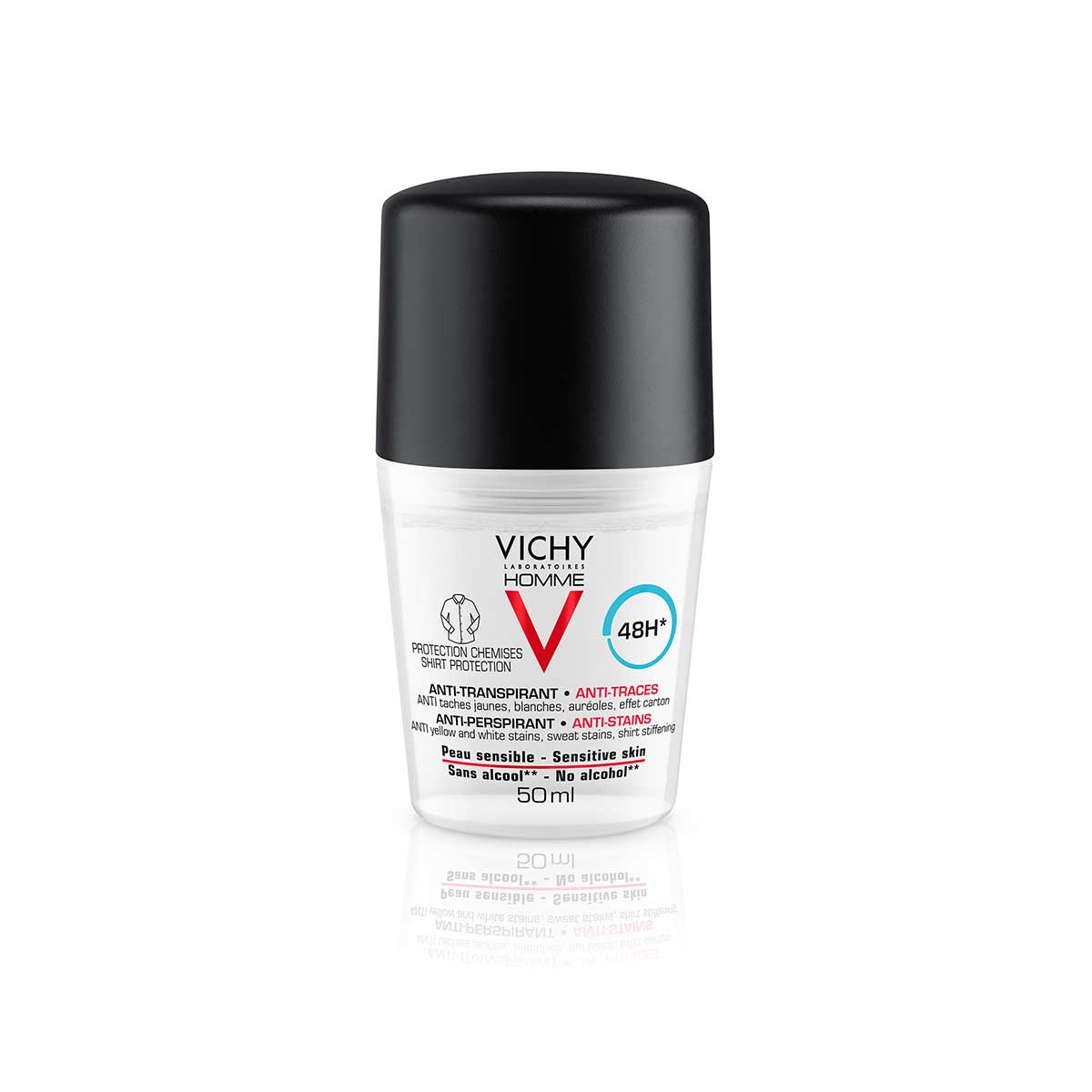 Vichy Homme Desodorante Antitranspirante Antimanchas En Roll-On image number null