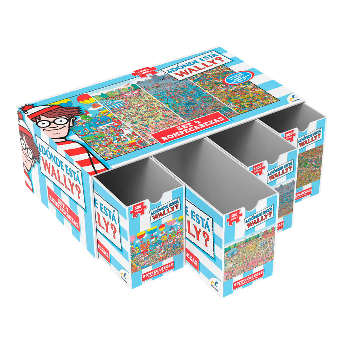 Set de Cajones con 4 rompecabezas &iquest;D&oacute;nde Est&aacute; Wally? Novelty image number null
