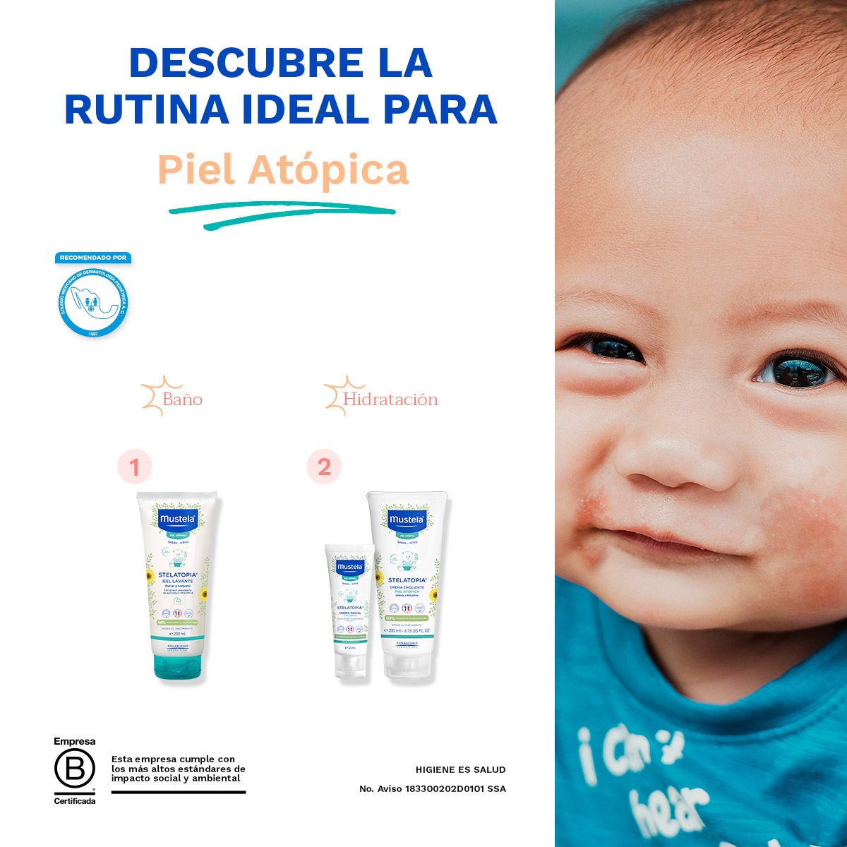 Mustela Stelatopia Gel Lavante para beb&eacute;s y ni&ntilde;os con Piel At&oacute;pica 200ml image number null