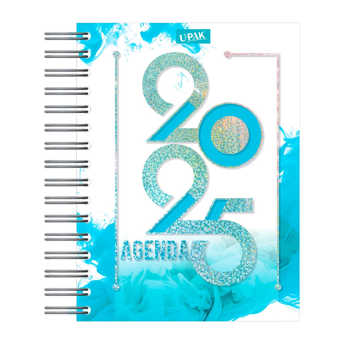 Agenda Deluxe 2025 con Espiral Dise&ntilde;o Deseos Multicolor Upak image number null