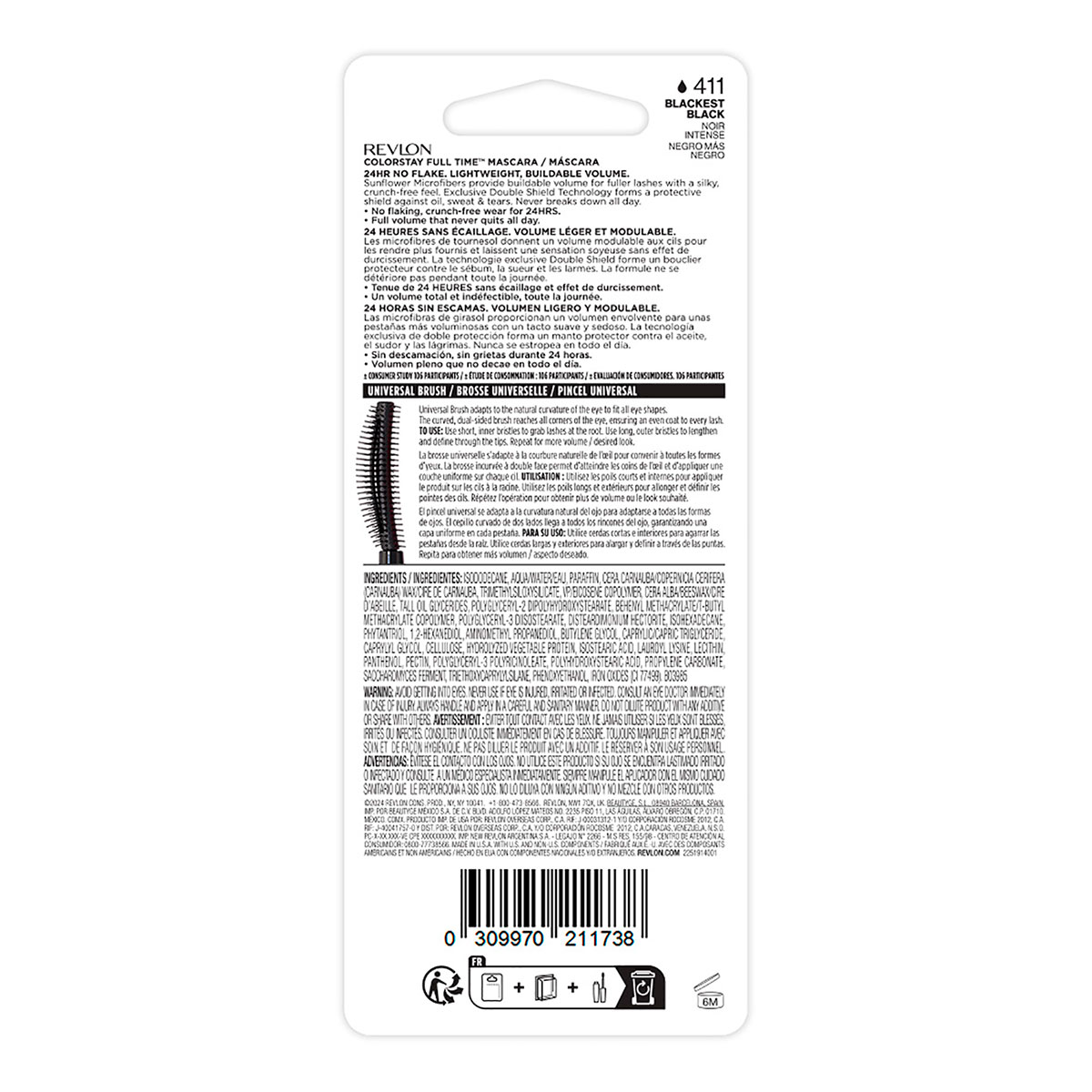 Mascara Para Pestañas Revlon Full Time™  Wp Blackest Black image number null