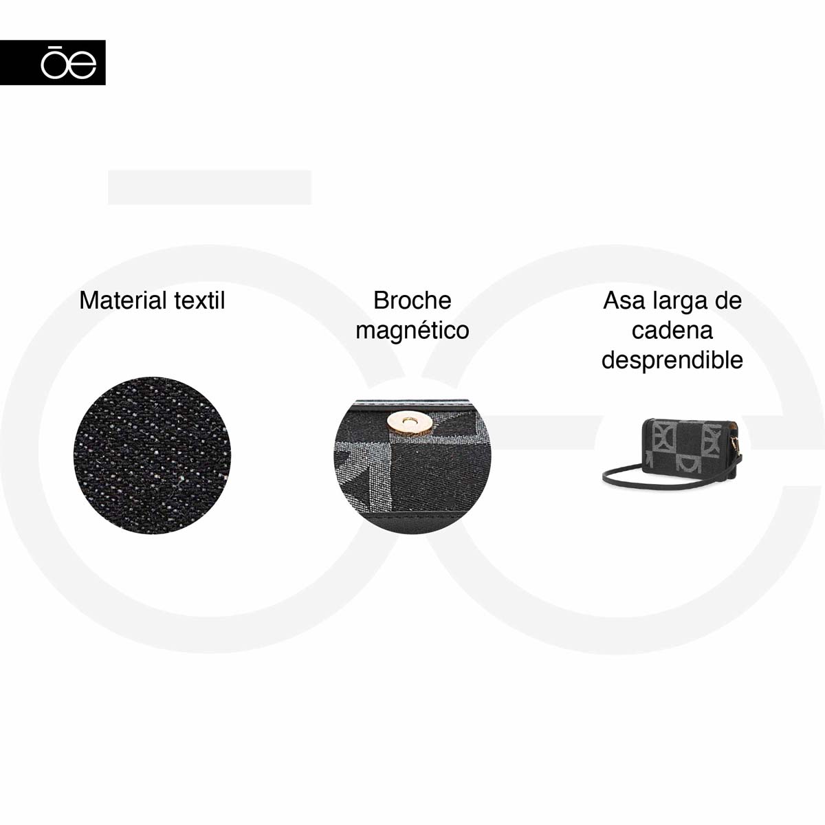 Billetera Flap Cloe Color Negro para Mujer image number null