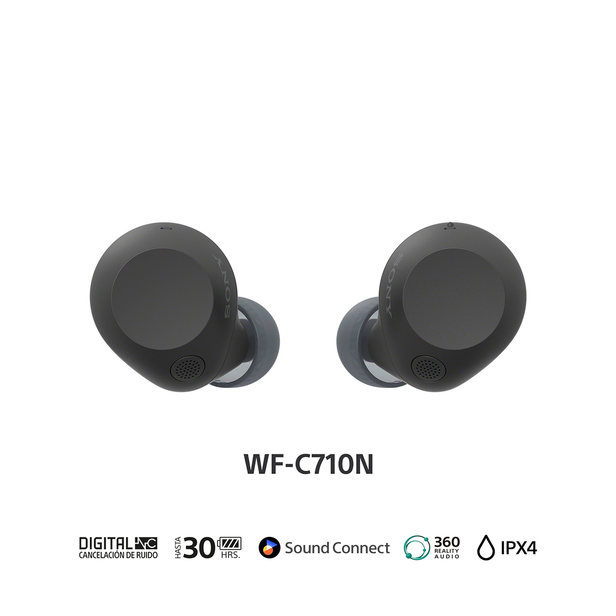 Audífonos Inálmbricos Sony WF-C710N Negros image number null