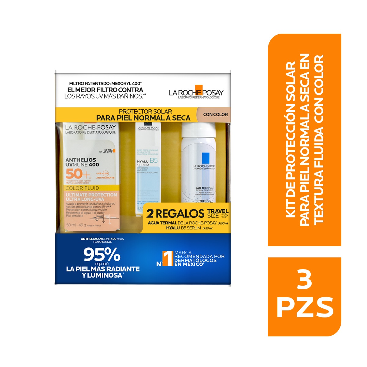 La Roche Posay Rutina De Protecci&oacute;n Solar Para Piel Normal A Seca Con Color image number null