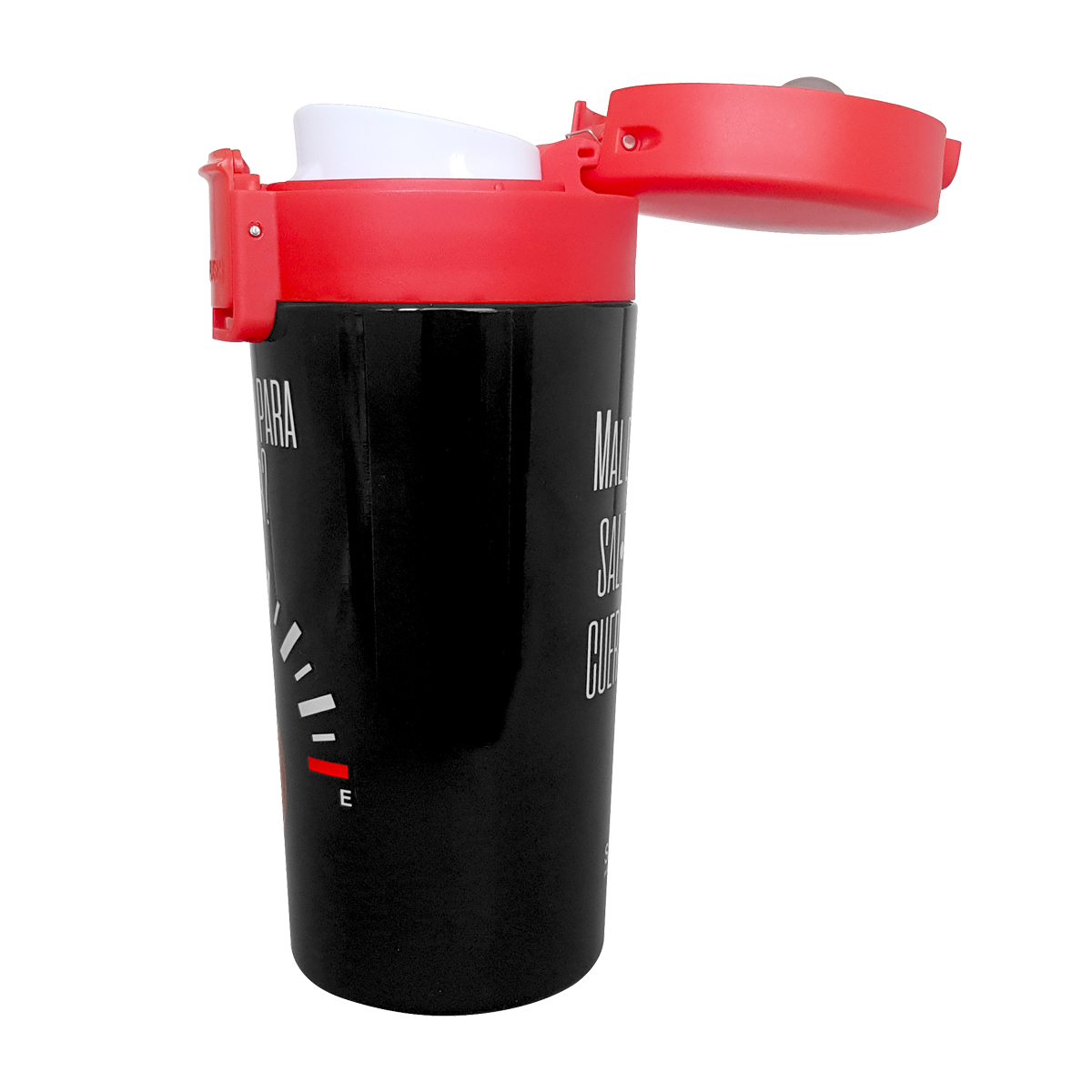 Vaso T&eacute;rmico Steiner Acero Inoxidable Divertido Dise&ntilde;o Negro-Rojo 350 ml image number null