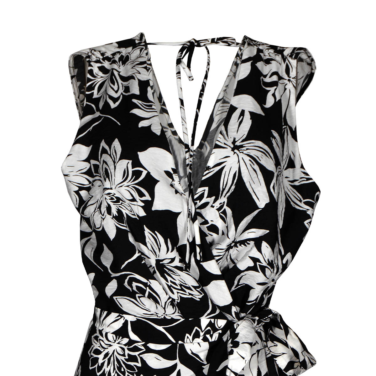 Vestido Corto con Estampado Floral y Frente Cruzado Philosophy para Mujer image number null