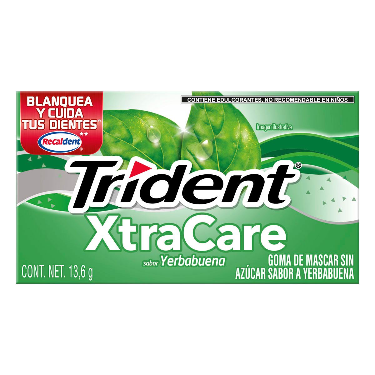 CHICLES TRIDENT XTRA CARE YERB image number null
