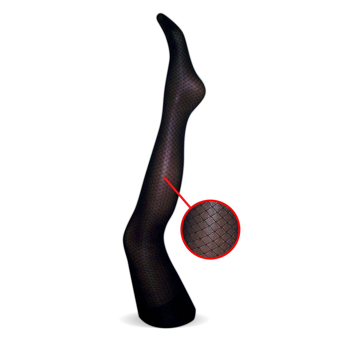 Pantymalla fantas&iacute;a red Pretty Legs P7601 color negro talla chica-mediana dama image number null