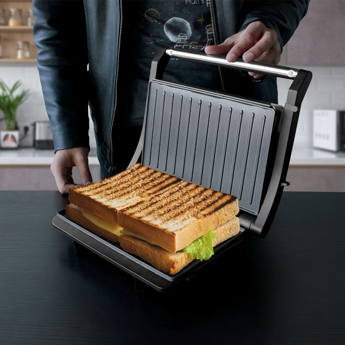 Parrilla Para Paninis RCA Negro RC-122G image number null