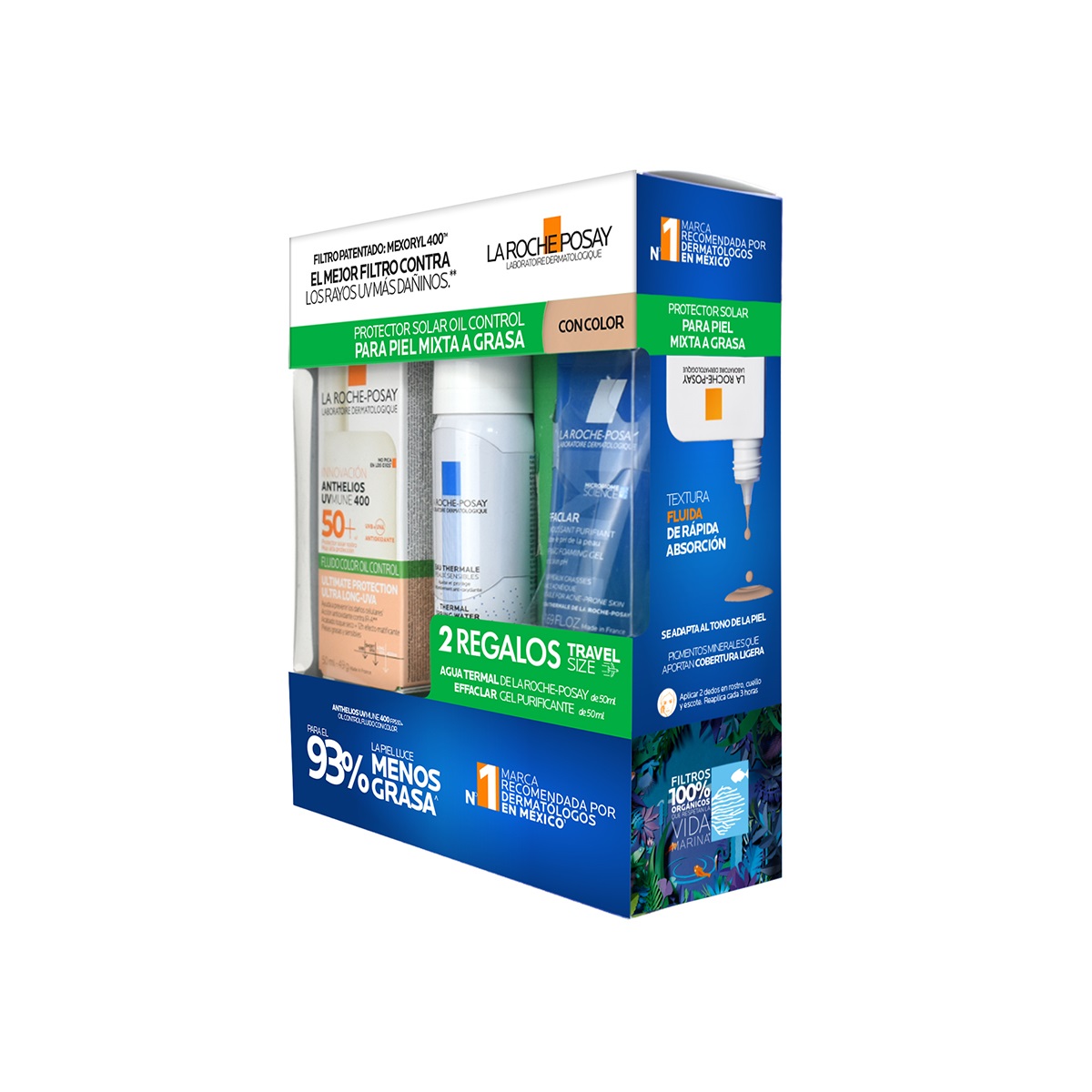 La Roche Posay Rutina De Protecci&oacute;n Solar Con Textura Fluida Con Color Para Piel Mixta A Grasa image number null