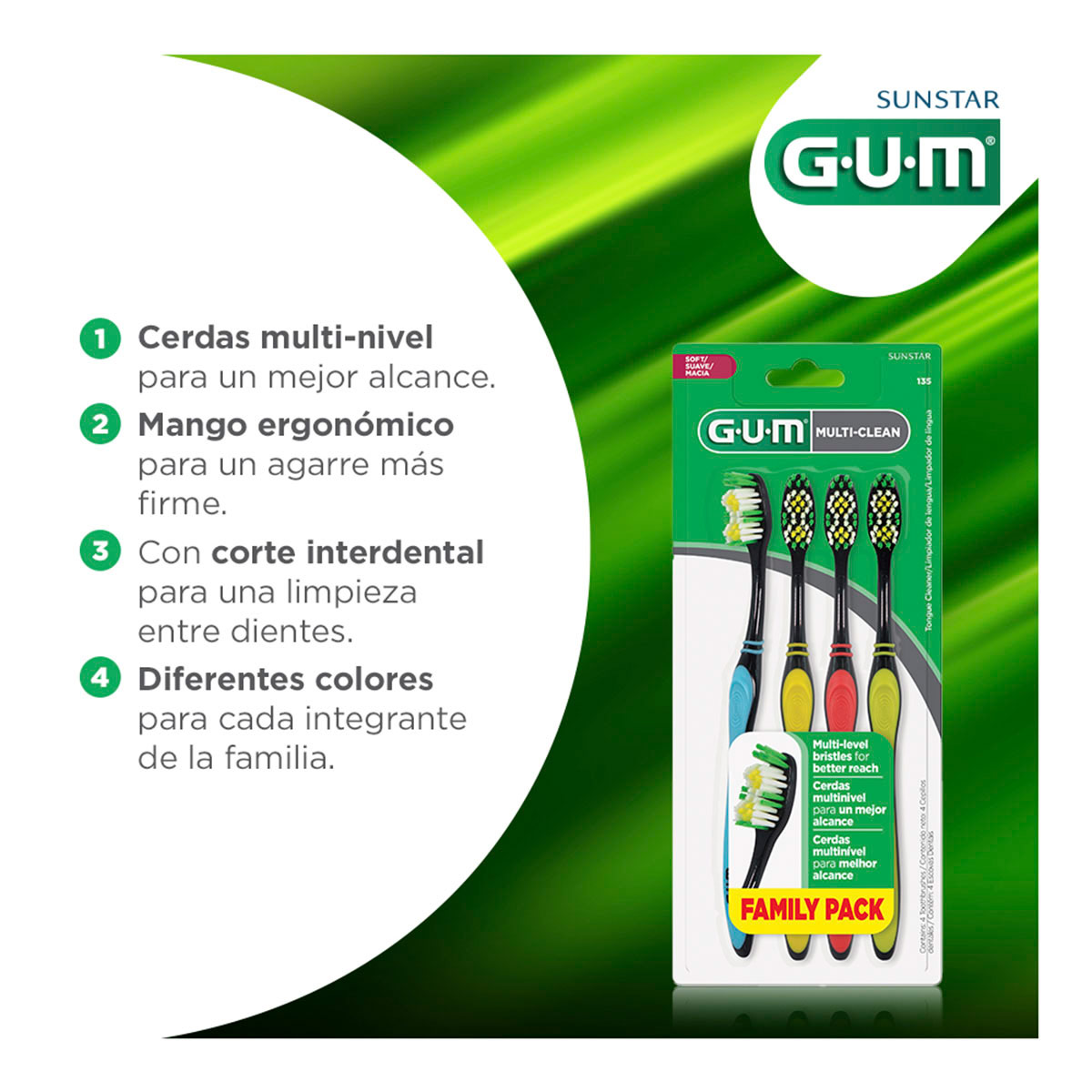 Cepillo Dental Multi Clean GUM image number null