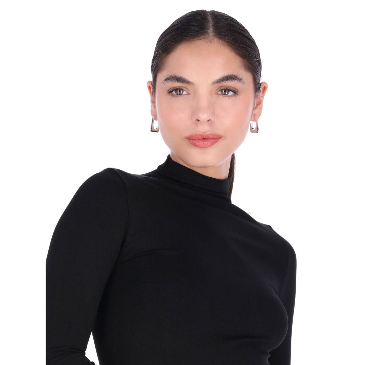 Aretes Cuadrado Colgante Plateado Nine West image number null