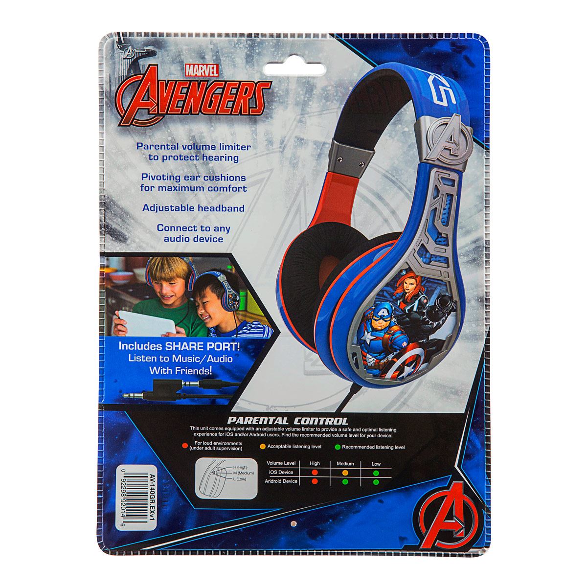 Audífonos Diadema Avengers Azul image number null