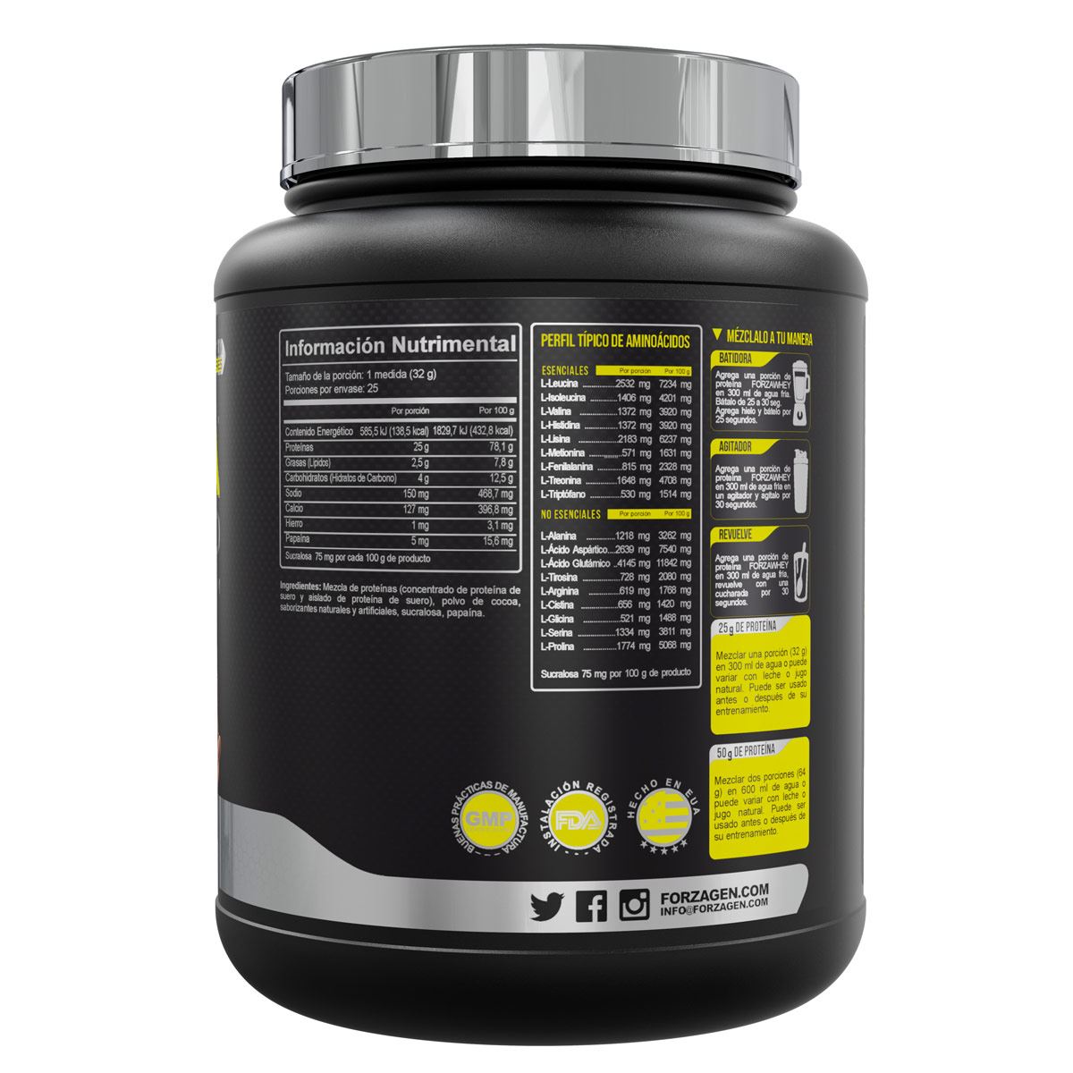 Forzawhey-Pro 800 g Chocolate Forzagen image number null