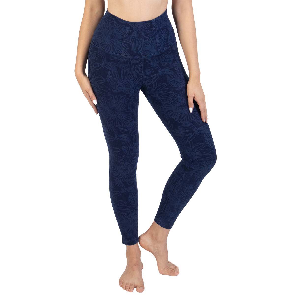 Leggin stretch control Oscar Hackman modelo OH-LEGSCON color azul marino estampado talla extragrande dama image number null