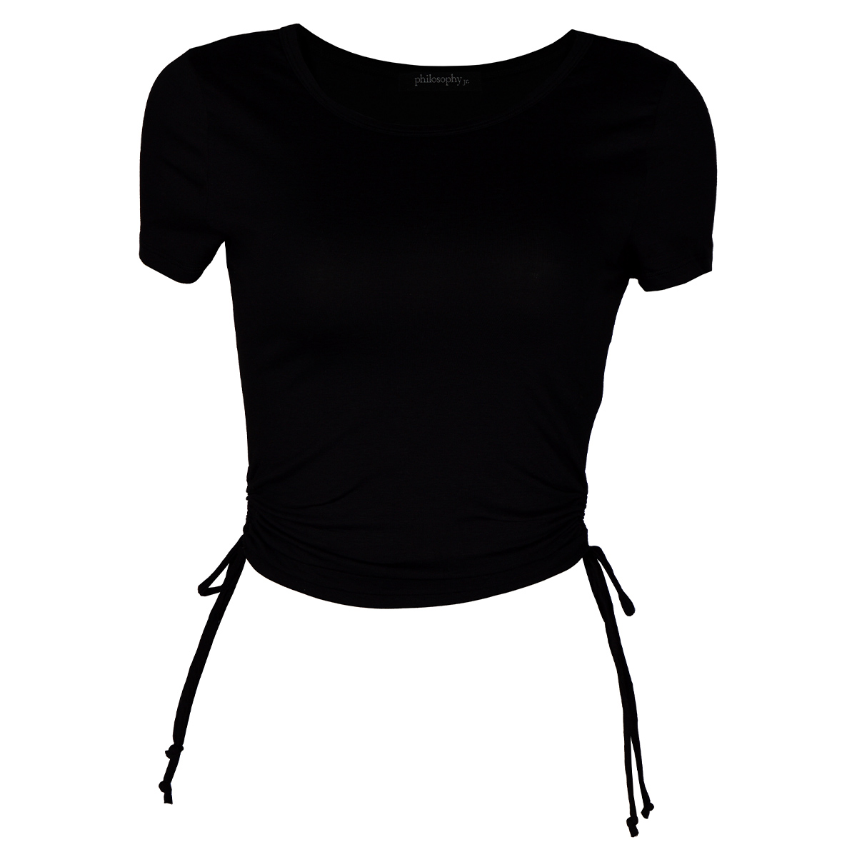 Playera con Jareta en Costado Philosophy Talla Mediana Color Negro para Mujer image number null