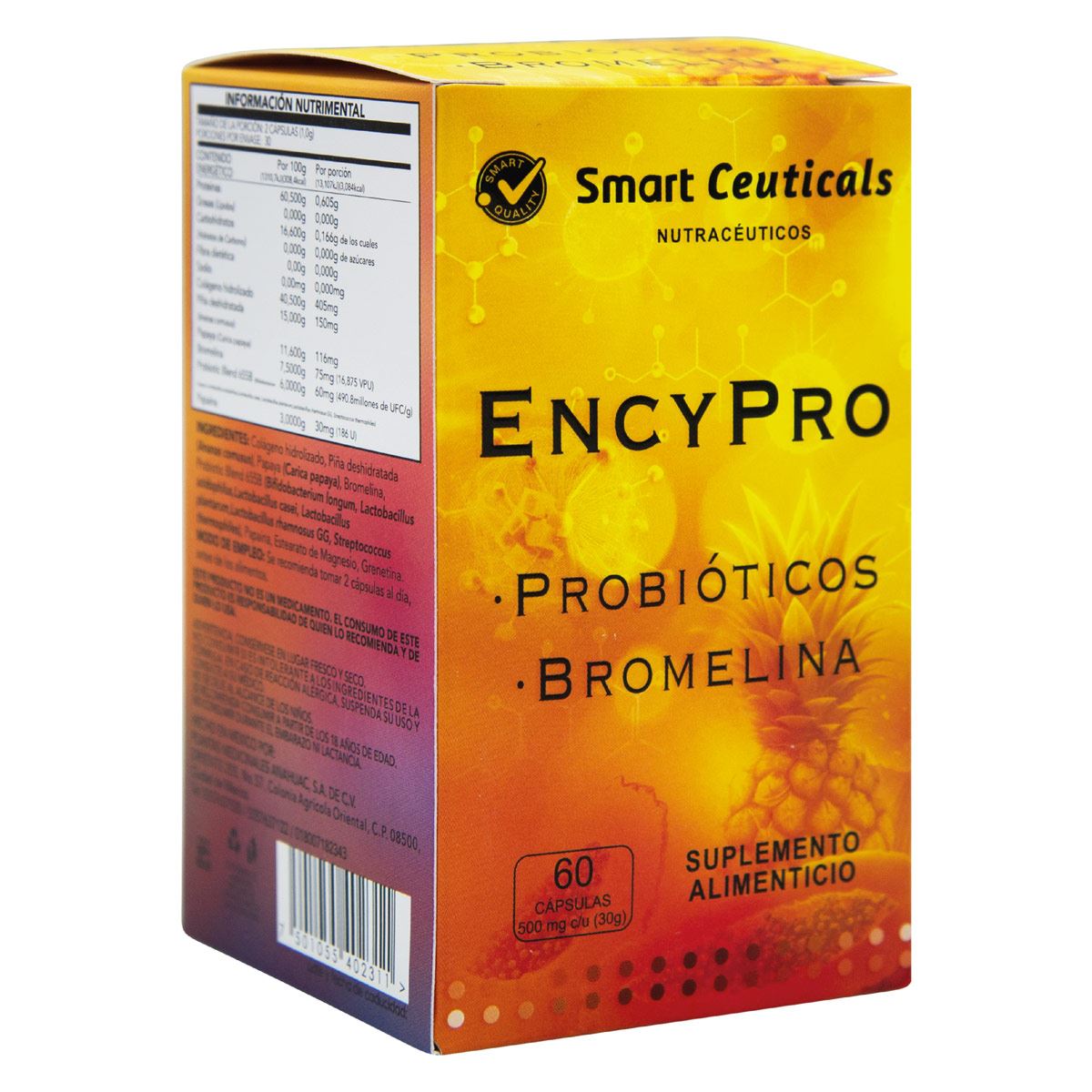 Ency Pro Probióticos Bromelina 60caps image number null