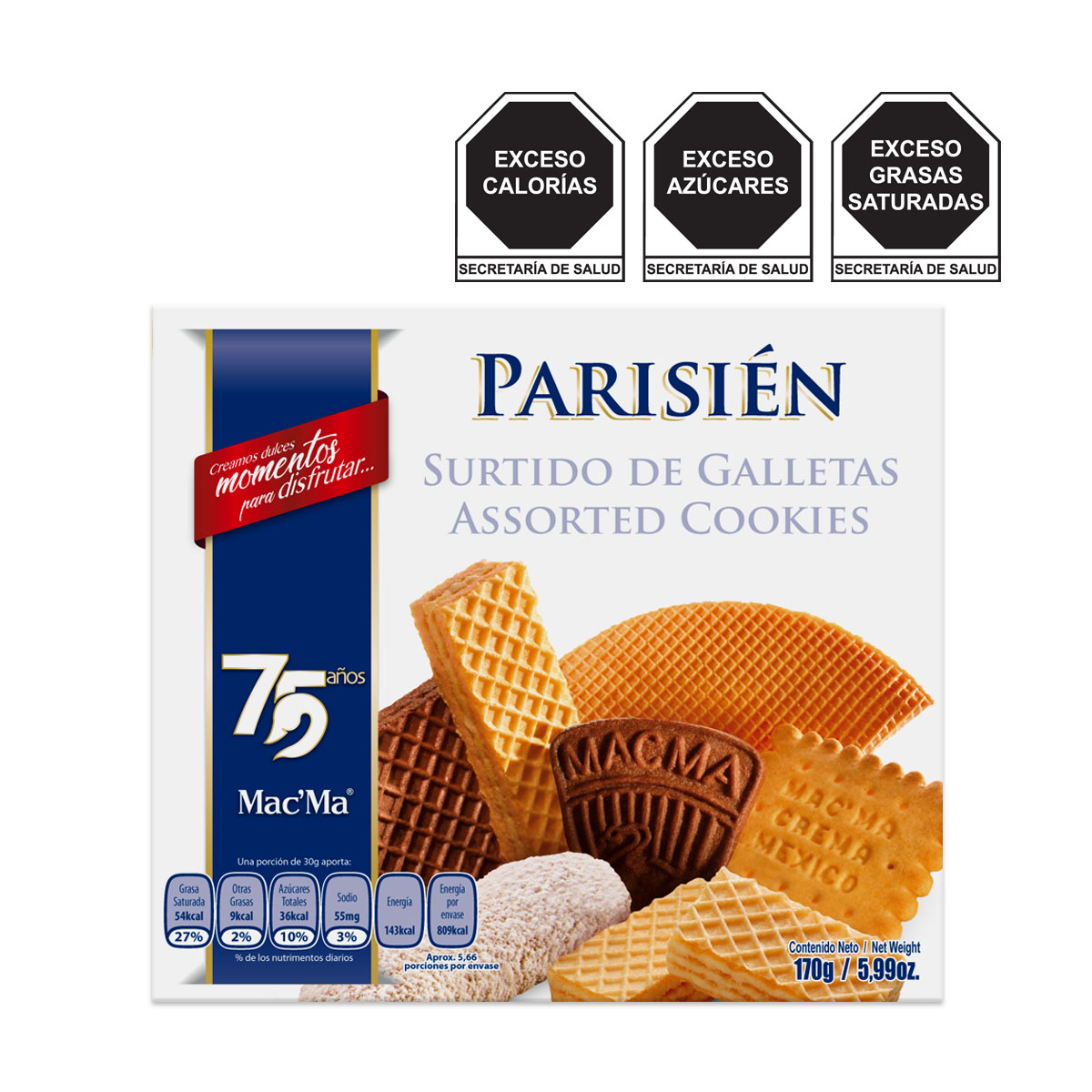 Surtido de Galletas Parisién Mac'Ma 170g image number null