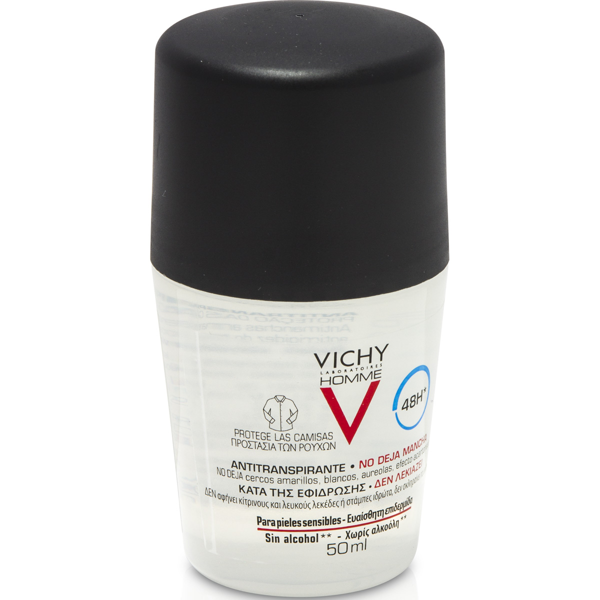 Vichy Homme Desodorante Antitranspirante Antimanchas En Roll-On image number null