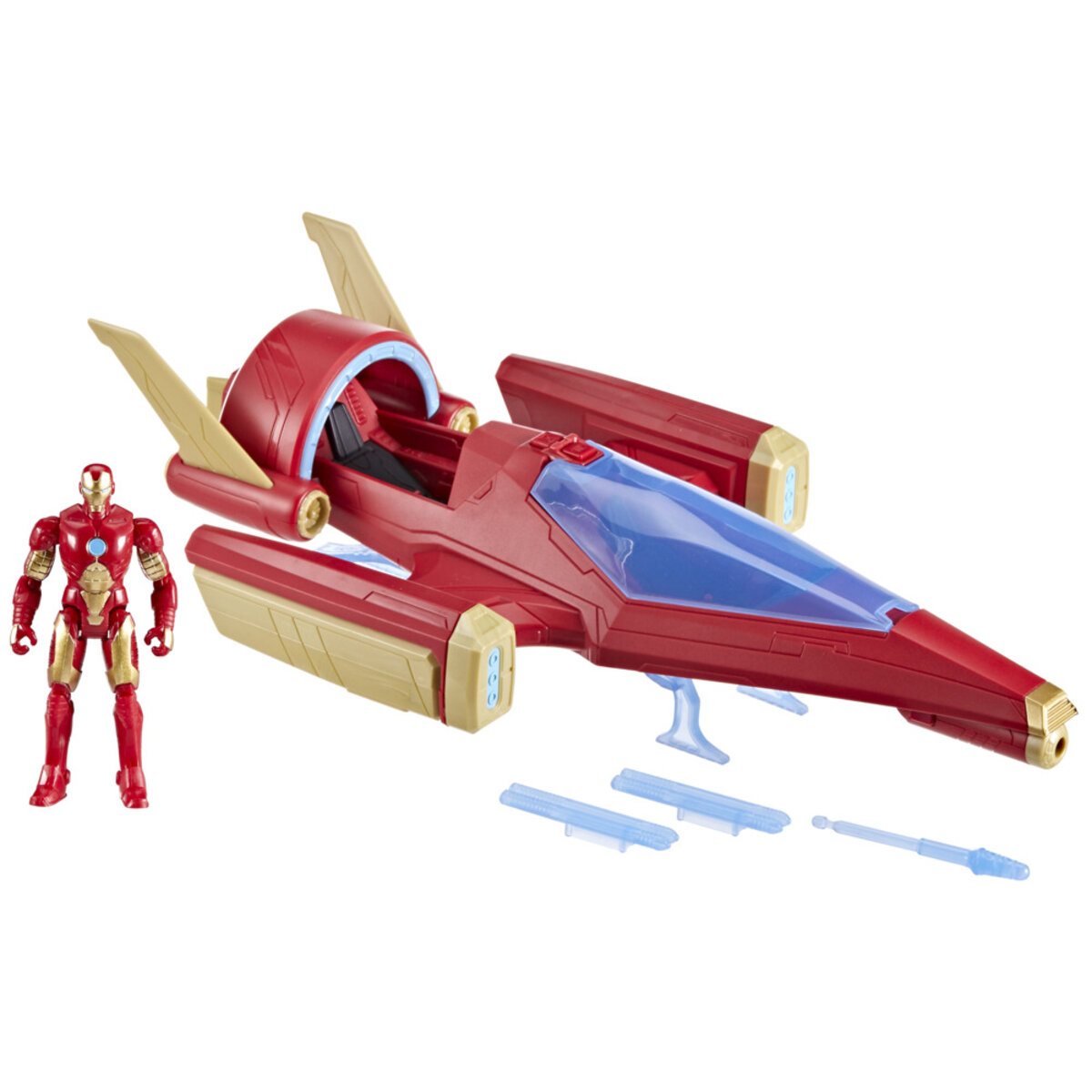 Set Figura de Acción Marvel Avengers Iron Man + Jet de Combate image number null