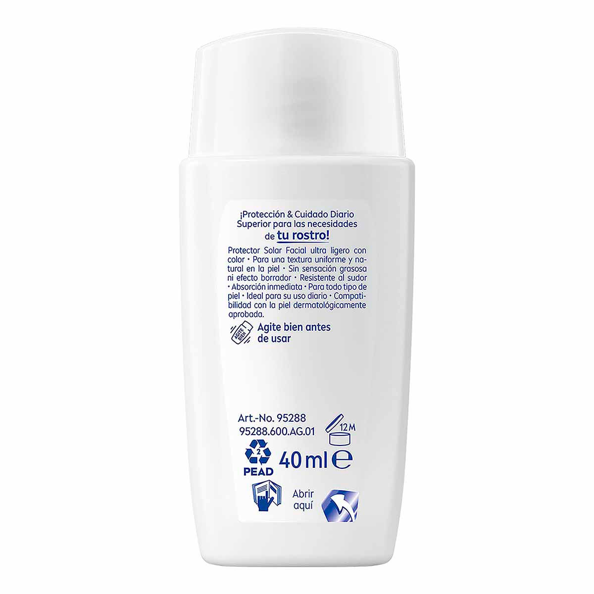 Protector Solar Fluido Tono Claro 40 ml Nivea image number null
