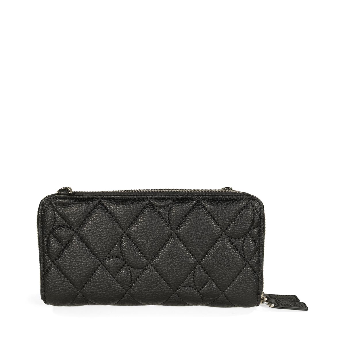 Billetera Cierre Doble Cloe Negra para Mujer image number null