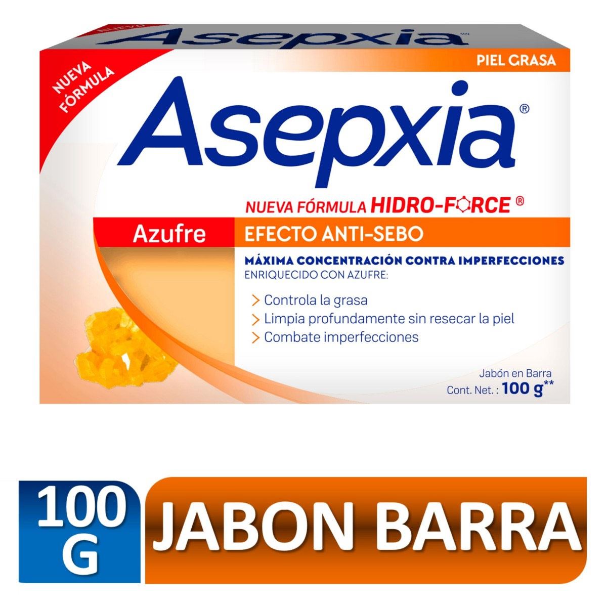 Asepxia Jabón Azufre 100 g image number null