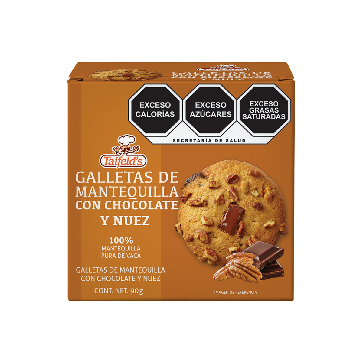 Galletas de Mantequilla con Chocolate y Nuez 90 g Taifeld´s image number null