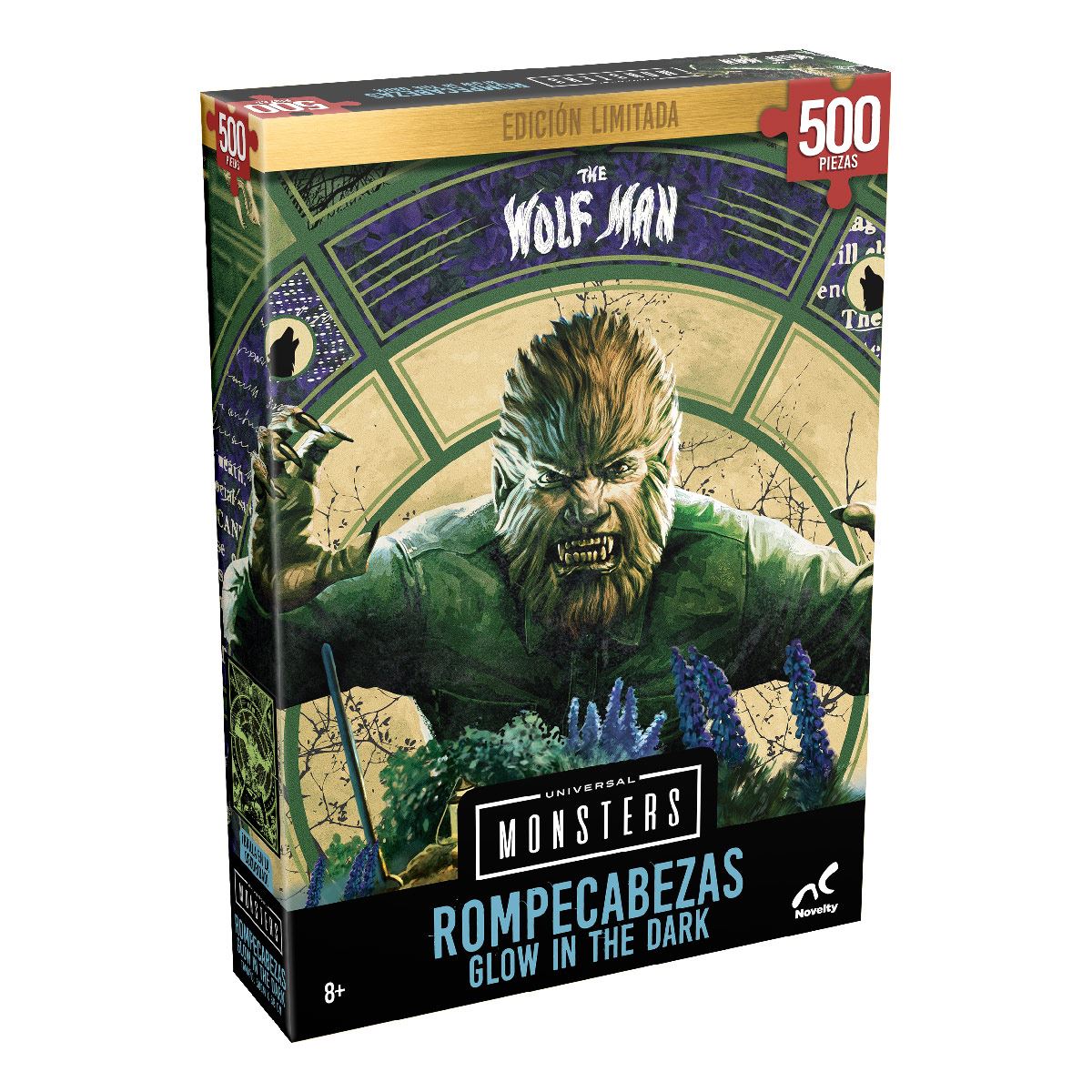 Rompecabezas Edici&oacute;n Limitada Monstruos Cl&aacute;sicos - Hombre Lobo Glow in the Dark 500 piezas image number null