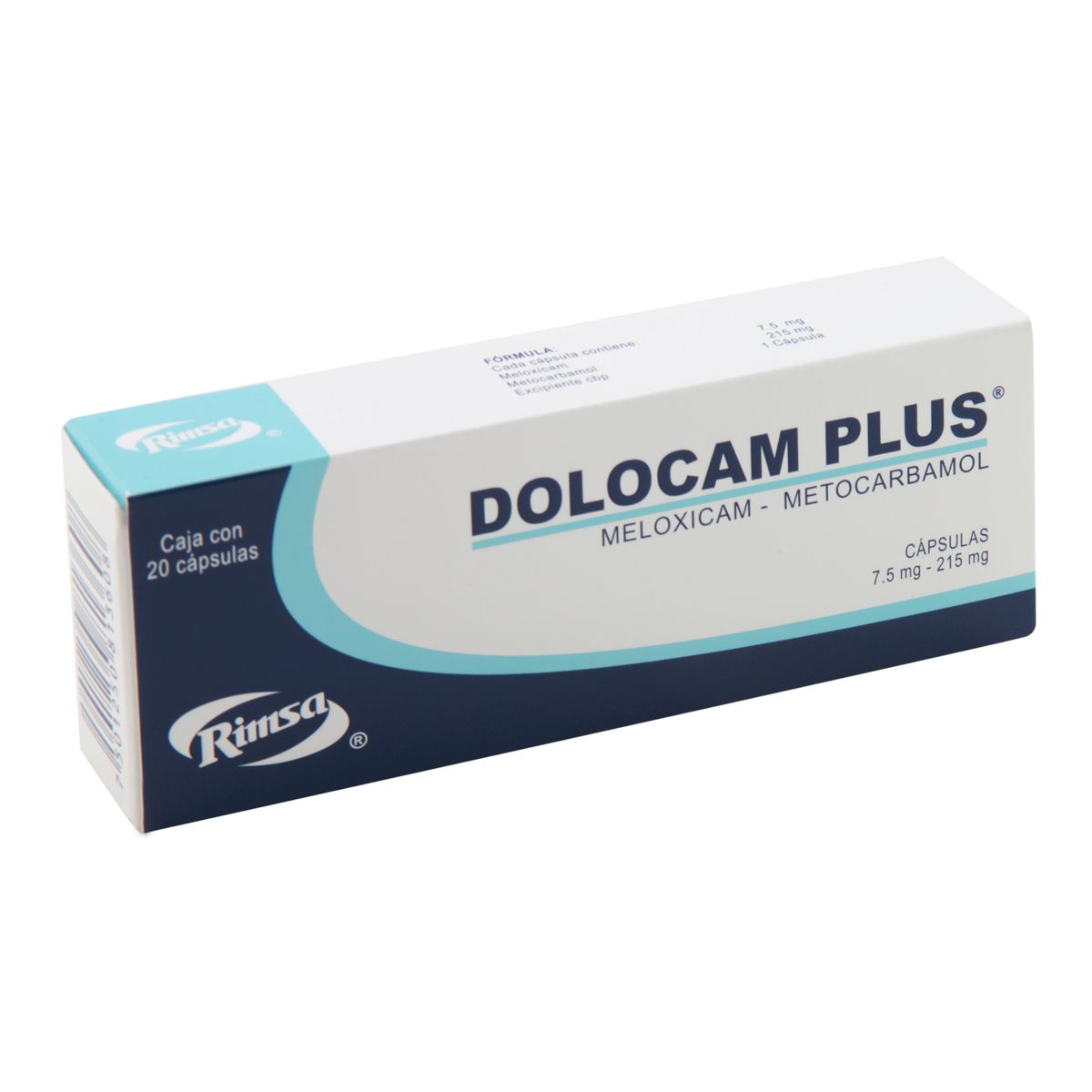 Dolocam Plus 7.5mg/215mg Caps 20 N image number null